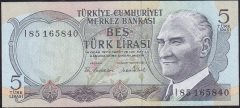 6.Emisyon 2.Tertip 5 Lira I85 165840 Çil