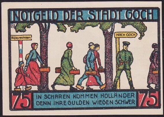 Almanya 75 Pfennig Notgeld 1922 Çil