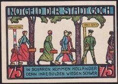 Almanya 75 Pfennig Notgeld 1922 Çil