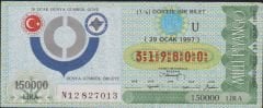 1997 29 Ocak Çeyrek Bilet - U Serisi
