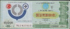 1997 29 Ocak Çeyrek Bilet - U Serisi