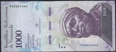 Venezuela 1000 Bolivar 2017 Çil ( 444 )