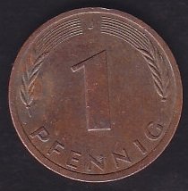 Almanya 1 Pfennig 1996 J