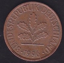 Almanya 1 Pfennig 1996 J