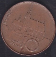 ÇEKOSLOVAKYA 10 KORUN 1993