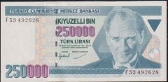 7.Emisyon 3.Tertip 250000 Lira F53 492628 Çilaltı Çil