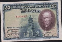 İspanya 25 Pesetas 1928 Çok Çok Temiz+