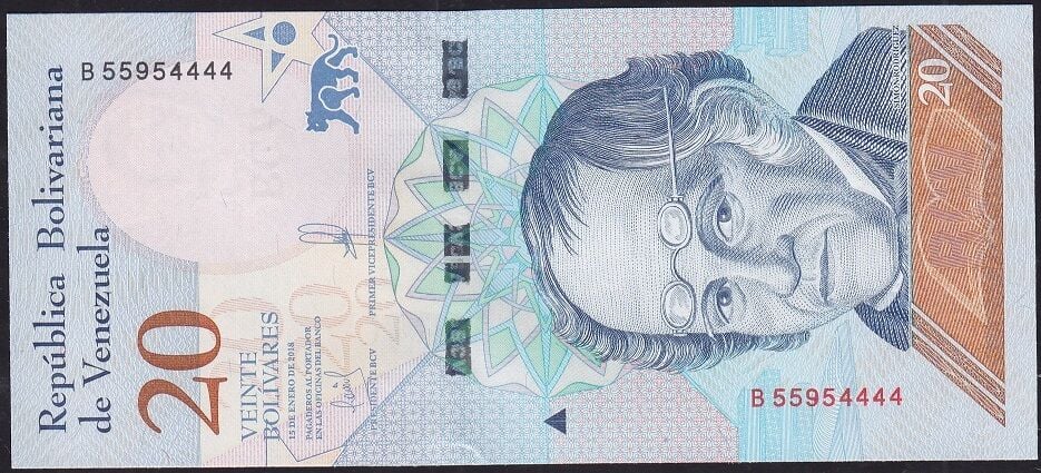 Venezuela 20 Bolivar 2018 Çil ( 55954444 )