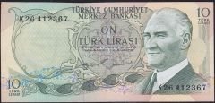 6.Emisyon 2.Tertip 10 Lira K26 412367 Çok Çok Temiz+