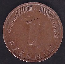 Almanya 1 Pfennig 1976 J