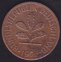 Almanya 1 Pfennig 1976 J