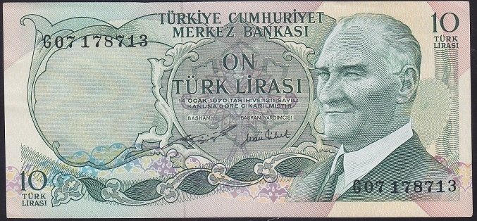 6.EMİSYON 2.TERTİP 10 LİRA G07 178713 ÇİLALTI