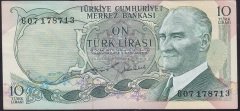 6.EMİSYON 2.TERTİP 10 LİRA G07 178713 ÇİLALTI