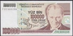 7.EMİSYON 3.TERTİP 100000 LİRA F37 805259 ÇİLALTI