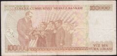 7.Emisyon 3.Tertip 100000 Lira G25 829384 Temiz