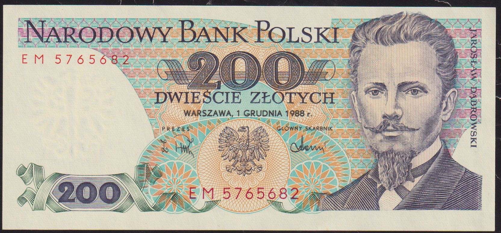 Polonya 200 Zloty 1988 Çilaltı Çil Pick 144c