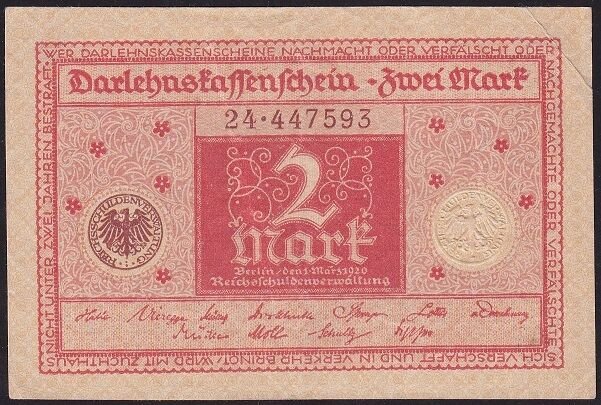 Almanya 2 Mark 1920 Çok Temiz+