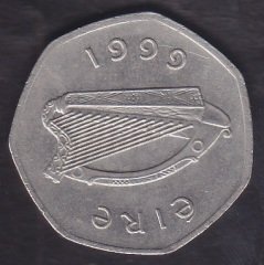 IRLANDA 50 PENNY 1999