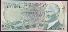 6.EMİSYON 2.TERTİP 10 LİRA J71 325644 ÇİL