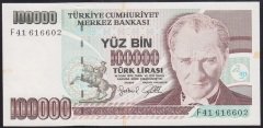 7.EMİSYON 3.TERTİP 100000 LİRA F41 616602 ÇİLALTI
