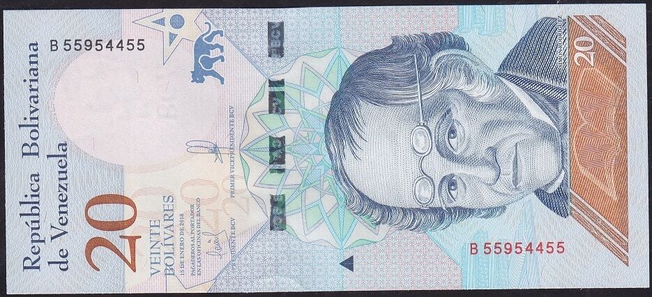 Venezuela 20 Bolivar 2018 Çil ( 55954455 )