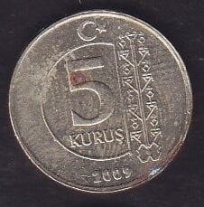 2009 Yılı 5 Kuruş