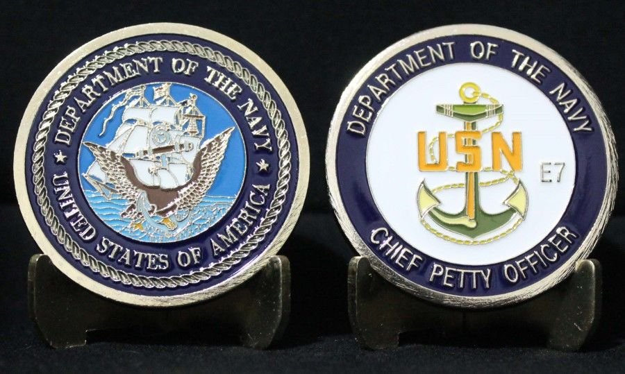 ABD Deniz Kuvvetleri Rütbe Başçavuş  - Madalya 43 mm