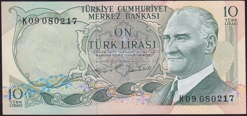 6.Emisyon 2.Tertip 10 Lira K09 080217 Çok Çok Temiz+