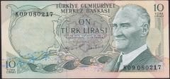 6.Emisyon 2.Tertip 10 Lira K09 080217 Çok Çok Temiz+