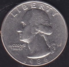 Amerika Çeyrek Dolar 1986 P