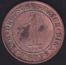 Almanya ( Weimar Cumhuriyeti ) 1 Pfennig 1931 A