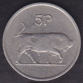İRLANDA 5 PENCE 1974