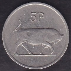 İRLANDA 5 PENCE 1974