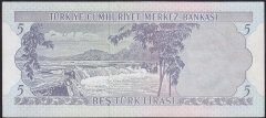 6.EMİSYON 2.TERTİP 5 LİRA K10 389563 ÇÇT ÇİLALTI