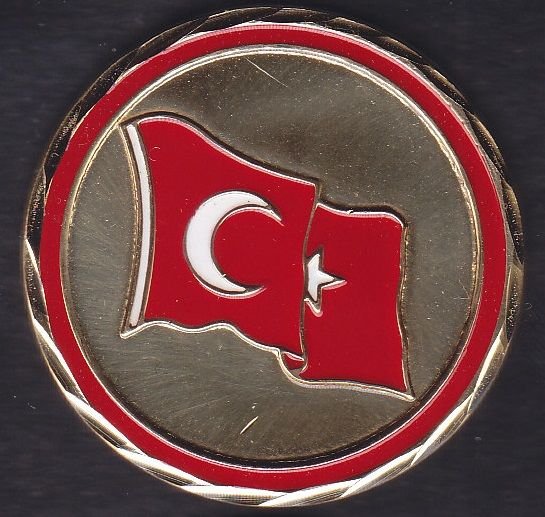 Türkiye ve Amerika Bayrak Temalı Madalya 43 mm