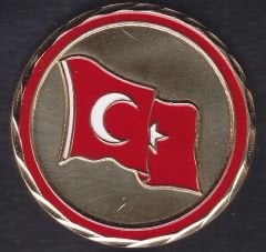 Türkiye ve Amerika Bayrak Temalı Madalya 43 mm