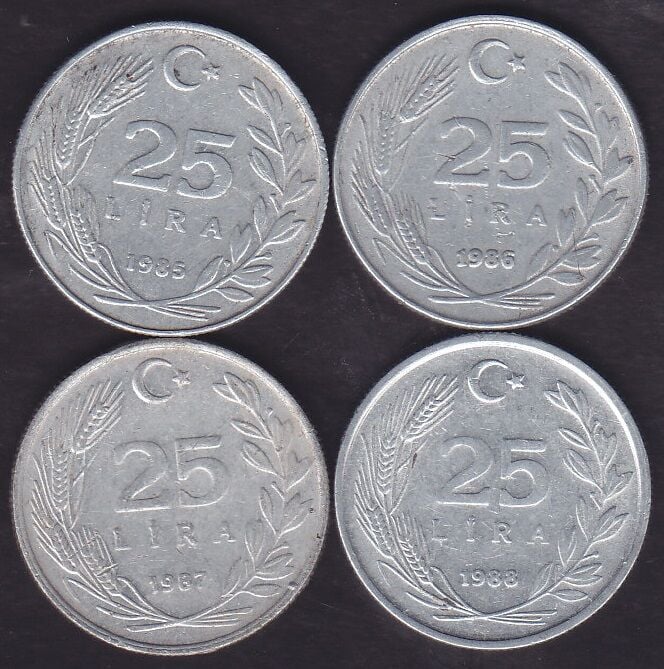 1985-86-87-88 Yılları 25 Lira