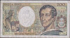Fransa 200 Frank 1992 Çok Temiz