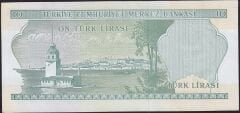 6.Emisyon 2.Tertip 10 Lira K08 093857 Çilaltı