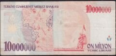 7.Emisyon 10 000 000 Lira A68 808094 Çok Temiz