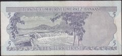 6.Emisyon 2.Tertip 5 Lira I04 128114 Çok Temiz