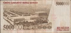 7.Emisyon 5 000 000 Lira I87 467493 Çok Temiz