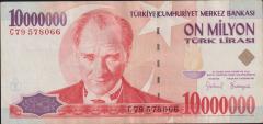 7.Emisyon 10 000 000 Lira C79 578066 Temiz+