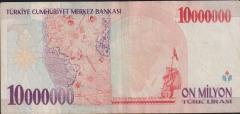 7.Emisyon 10 000 000 Lira C79 578066 Temiz+