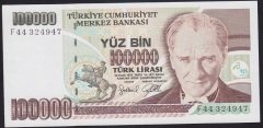 7.EMİSYON 3.TERTİP 100000 LİRA F44 324947 ÇÇT ÇİLALTI