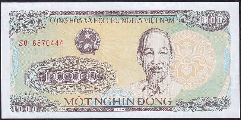 Vietnam 1000 Dong 1988 Çil ( 444 )