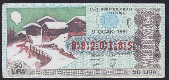 1981 9 OCAK ÇEYREK BİLET - Ç SERİSİ