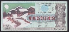 1981 9 OCAK ÇEYREK BİLET - Ç SERİSİ