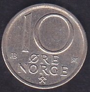 NORVEÇ 10 ÖRE 1975
