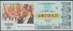 1992 29 Ekim Beşte Bir Bilet - U Serisi